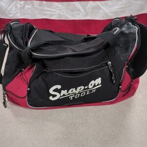 Snap-On Tools Duffle Style Gym Track Travel Bag Carry On Red/Black 20x10x10